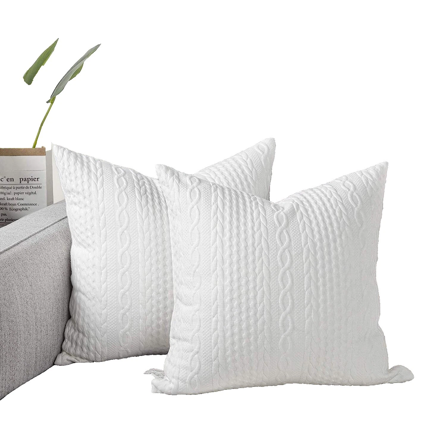 白色 100% 棉质靠垫家居装饰靠垫