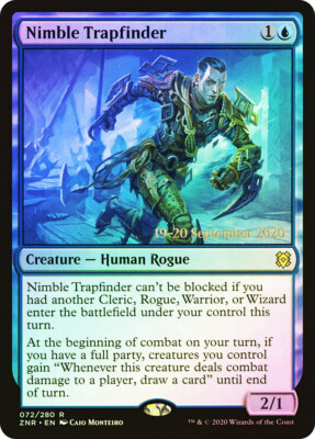 MTG  FOIL Nimble Trapfinder (Prerelease) (Zendikar Rising)  - Promo #072s