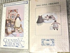 country rag dolls uncut toy sewing pattern stylized doll
