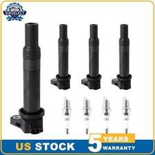 4 bobinas de encendido y bujías para Dodge Attitude Kia Rio UF499 2006-2010 EE. UU.