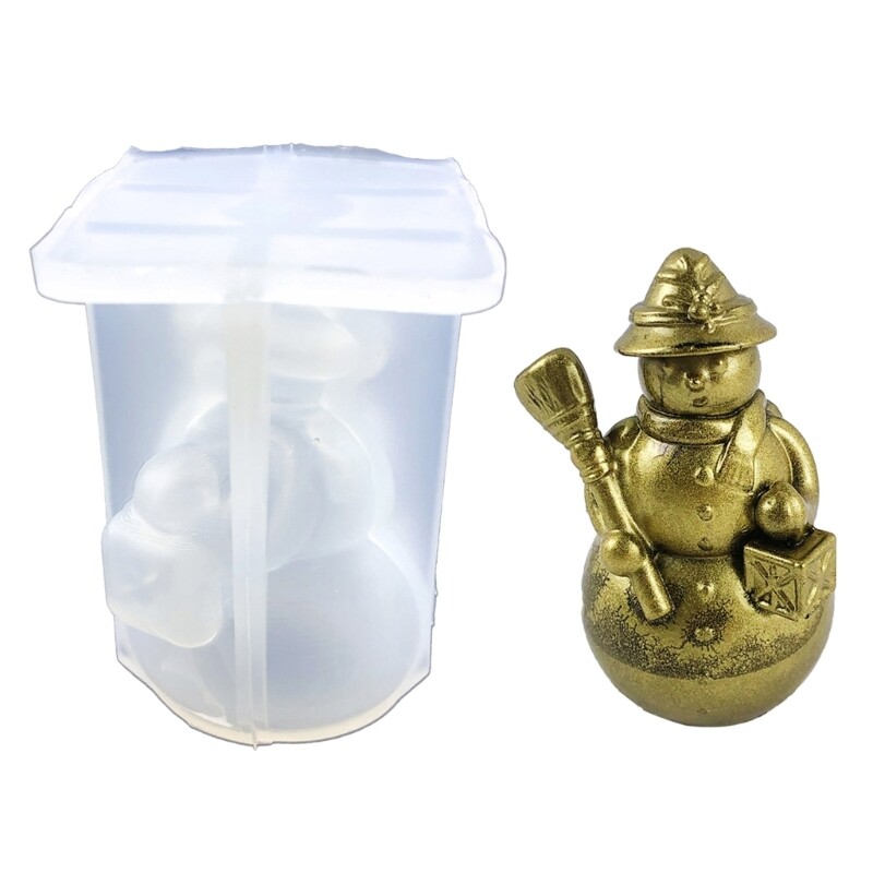 Resin Epoxy DIY Epoxy Christmas Snowman Ornament Silicone Mold Jewelry Making