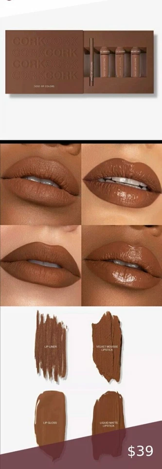 DOSE OF COLORS CORK SET MATTE+VELVET MOUSSE LIPSTICK+LIP LINER+STAY GLOSSY GLOSS - Image 4 of 4