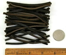 Black Leather Lace Cord 1/8 Inch Wide3.5 Inch Pieces Jewelry or Crafts 1010