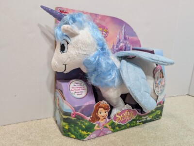 Disney Sofia The First Magic Sparkle Skye 12'' Plush Light Up Talking Unicorn New