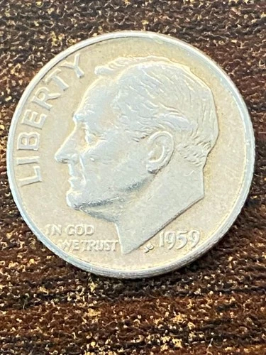 1959 d roosevelt silver dime a extra fine coin . plus a surprise