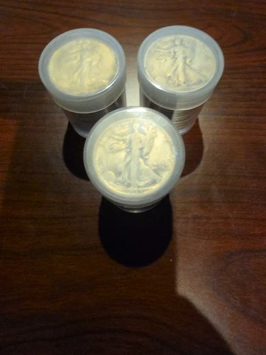 Lot Of 60 Coins-90% Silver Walking Liberty Half Dollar $30 Face