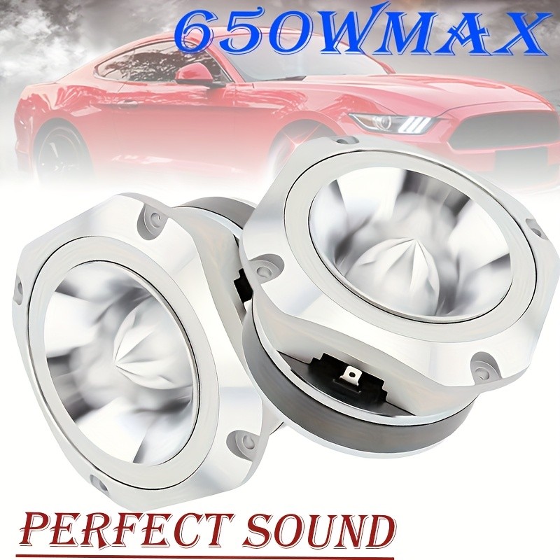 4”Aluminum Super Bullet Tweeter Shallow Mount 650W 6Ohm Car/Home