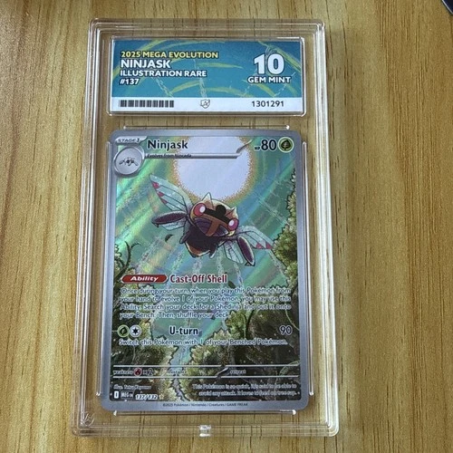 Pokémon TCG Ninjask 137/132 Mega Evolution ACE 10 GEM MINT