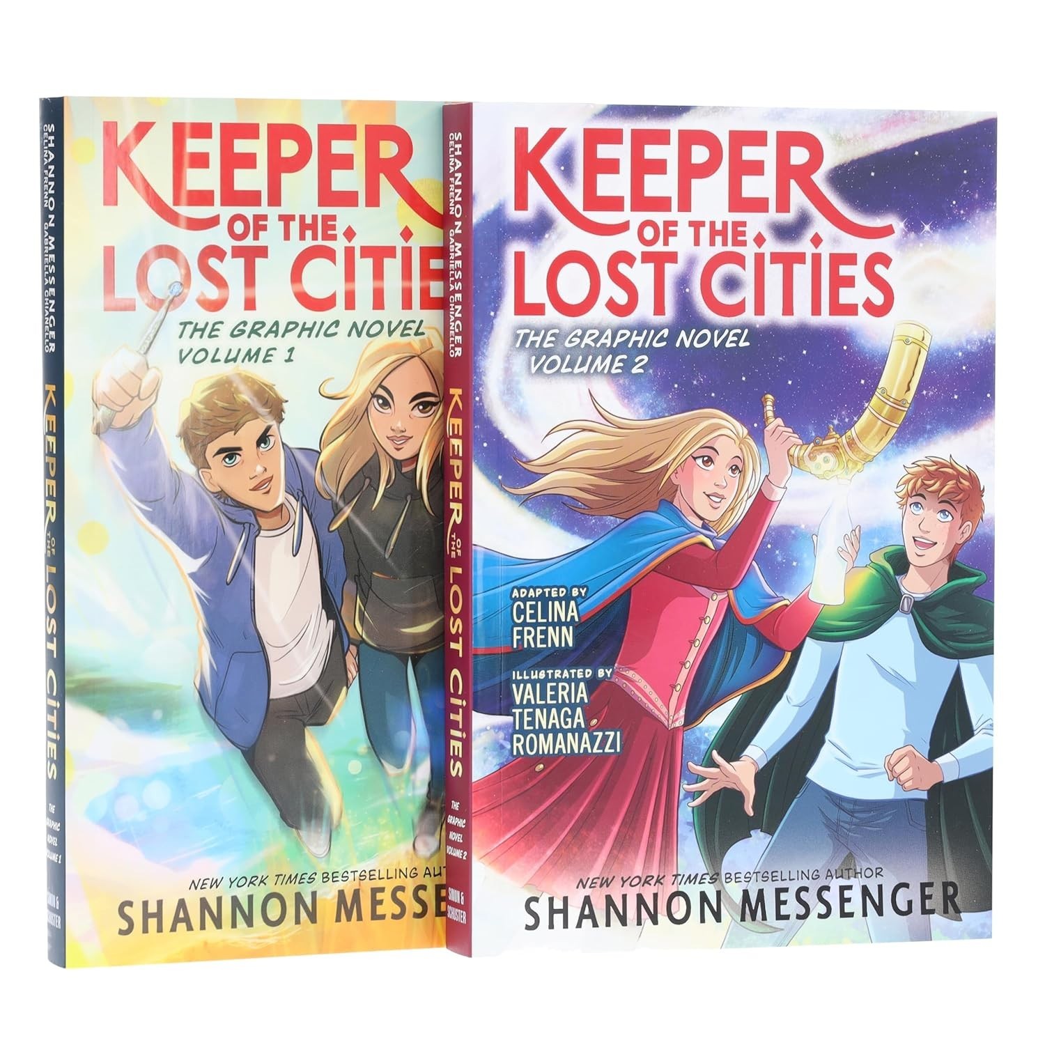Keeper of the Lost Cities Series by Shannon Messenger 2 Books Graphic Novels Set