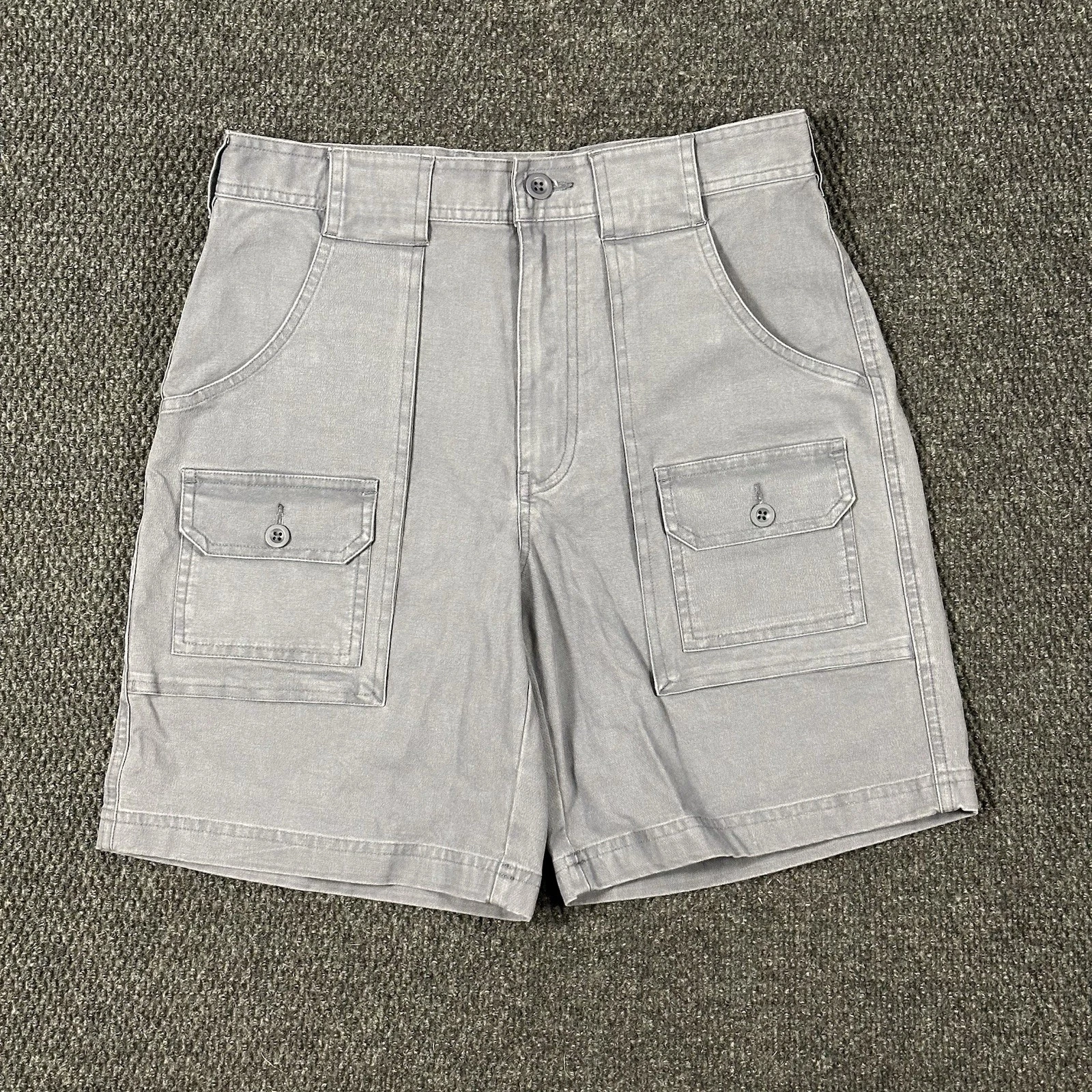 LL Bean Cargo Hiking Shorts Men's 30 Gray Utility Military Field Outdoor Cotton