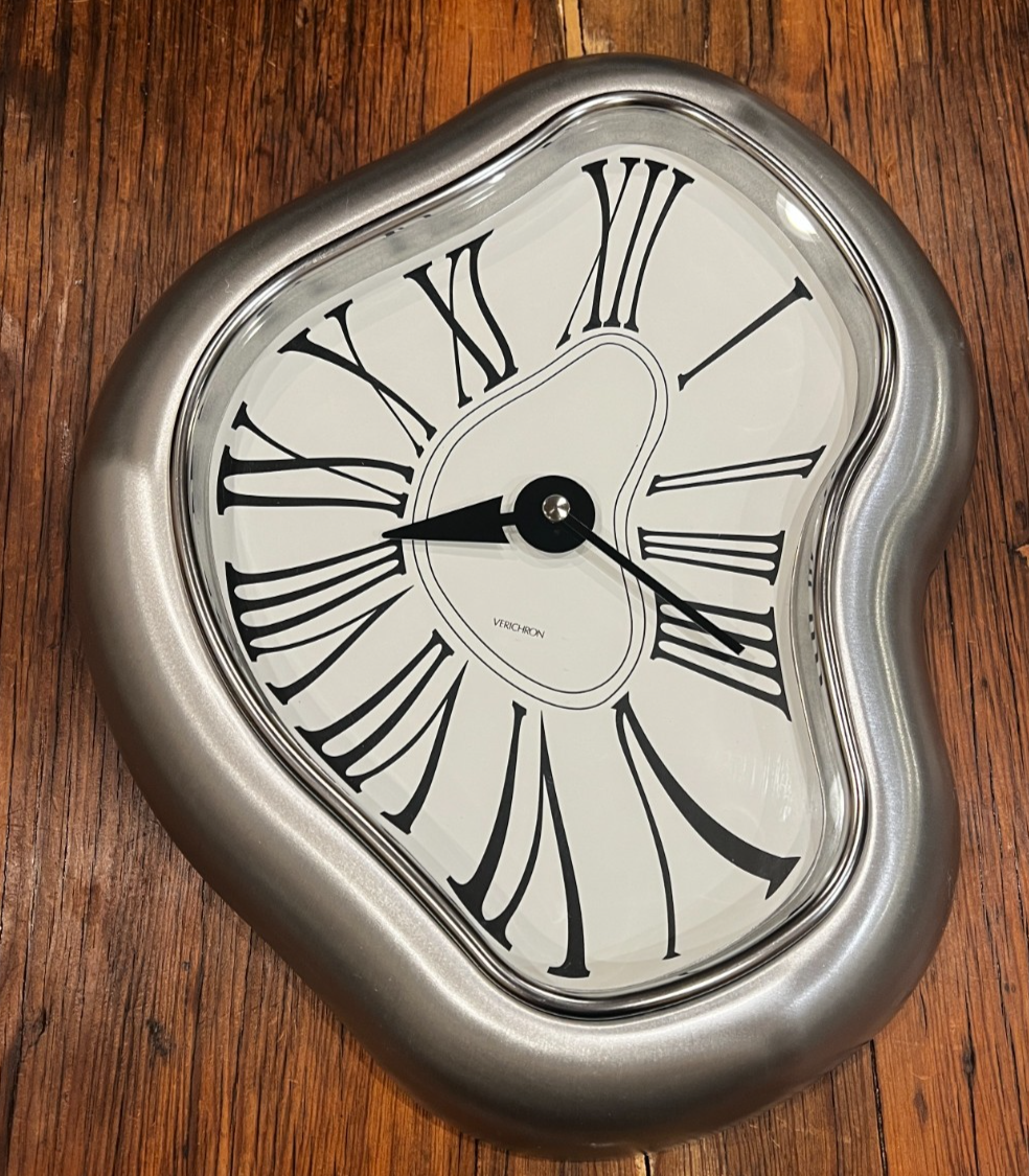 Kirsch Verichron Aluminum Clock • Dali Melting Face Wall Clock
