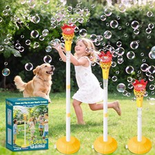 Torch Bubble Machine for Kids, Rechargable Bubble Maker Bubble Toys with Light 
