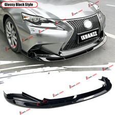 For 14-16 Lexus Is250 Is300 Is350 F-sport Gloss Black Front Bumper Splitter Lip