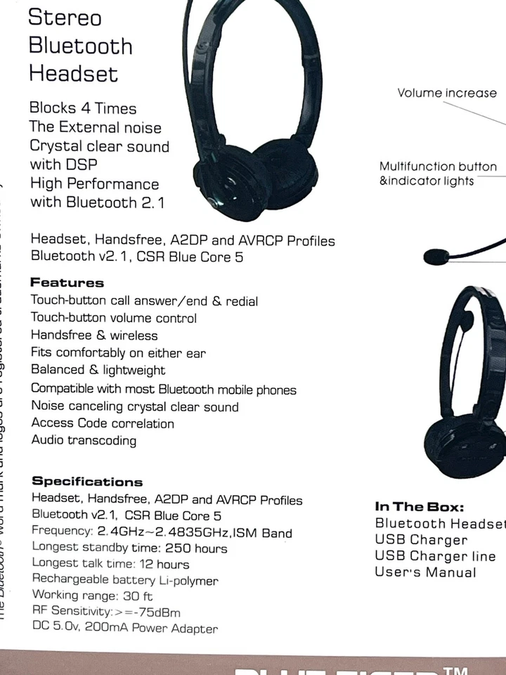 Blue Tiger Headband Stero Bluetooth Headset - Image 3 of 4
