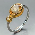 Handmade Natural Citrine Ring 925 Sterling Silver Size 6.5 /R465983