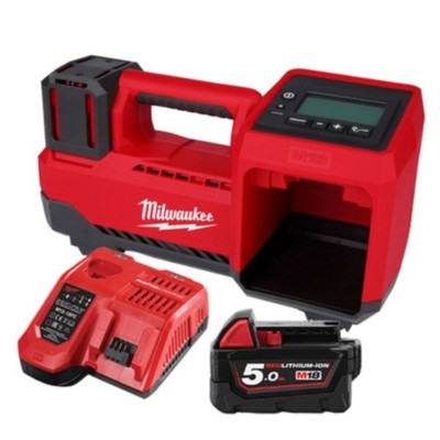 Milwaukee M18 BI-501 Akku-Füller 18V Reifenpumpen-Set 5,0Ah Akku