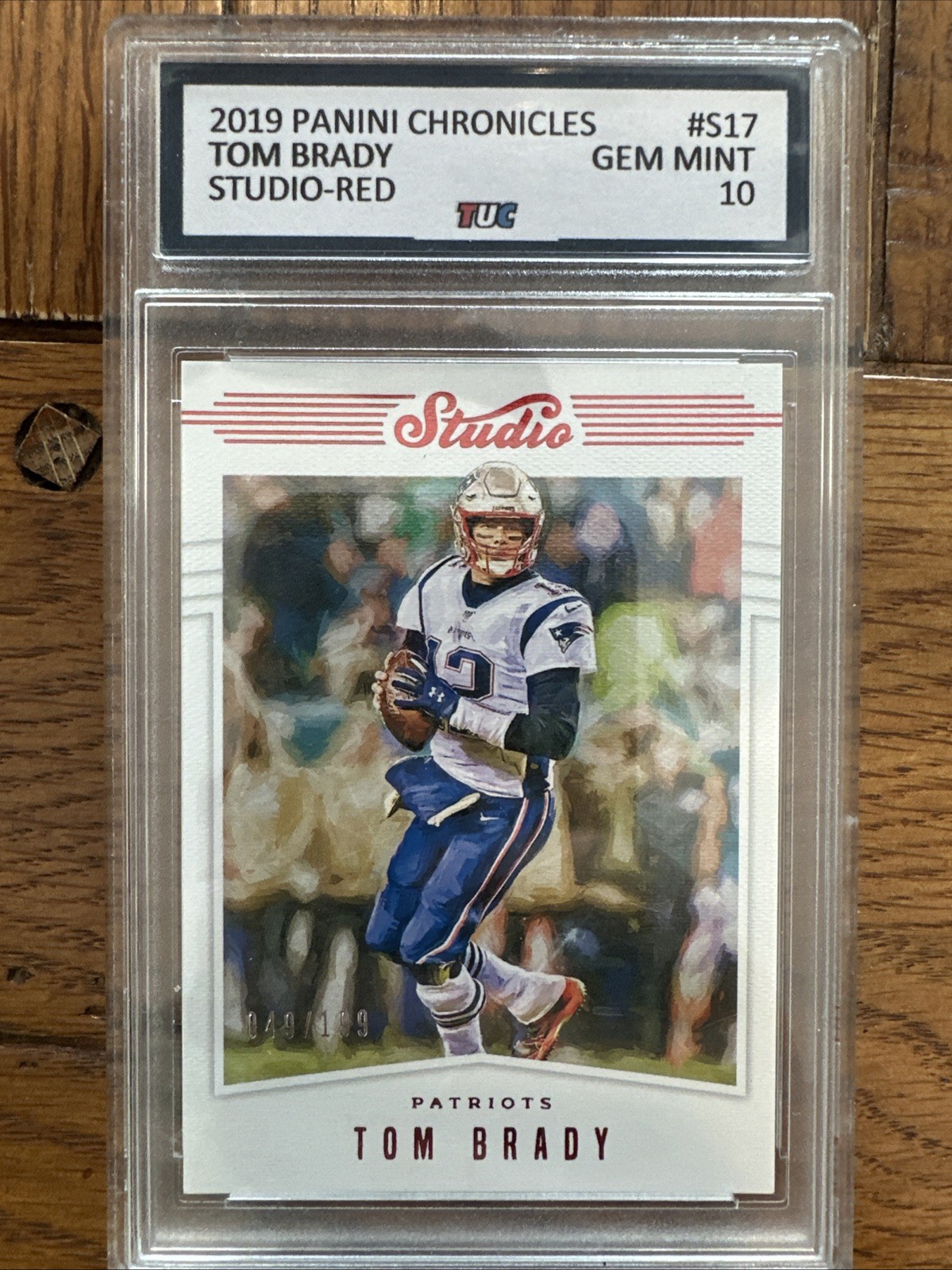 2019 Panini Chronicles - Studio Tom Brady #S17 Red /199