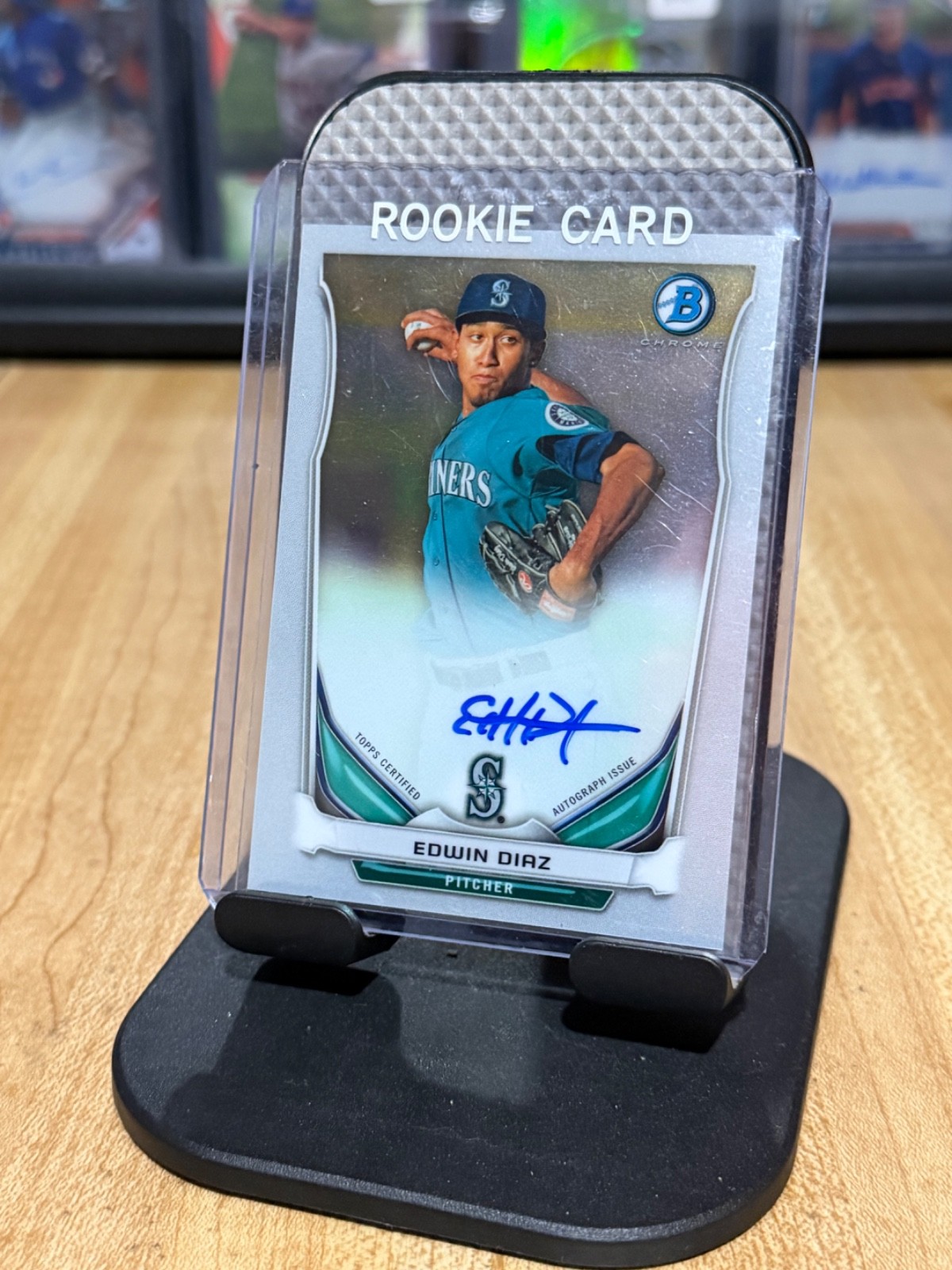 2014 Bowman Prospect Auto Chrome Edwin Diaz #BCAP-ED Autograph Dodgers Mets