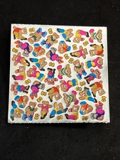 Vintage 80’s Cardesign Teenie Weenies EXERCISE BEARS Foil Stickers