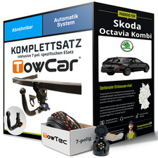 Für SKODA Octavia IV Typ NX5, PV5 Anhängerkupplung abnehmbar +eSatz 7pol 20- AHK