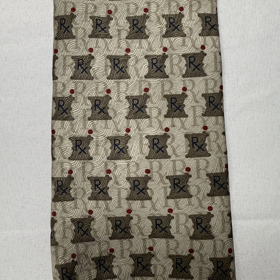 Corbata de cuello Ralph Marlin Pharmacist tonal para hombre RX Lisa M Davie Foto 2 de 4