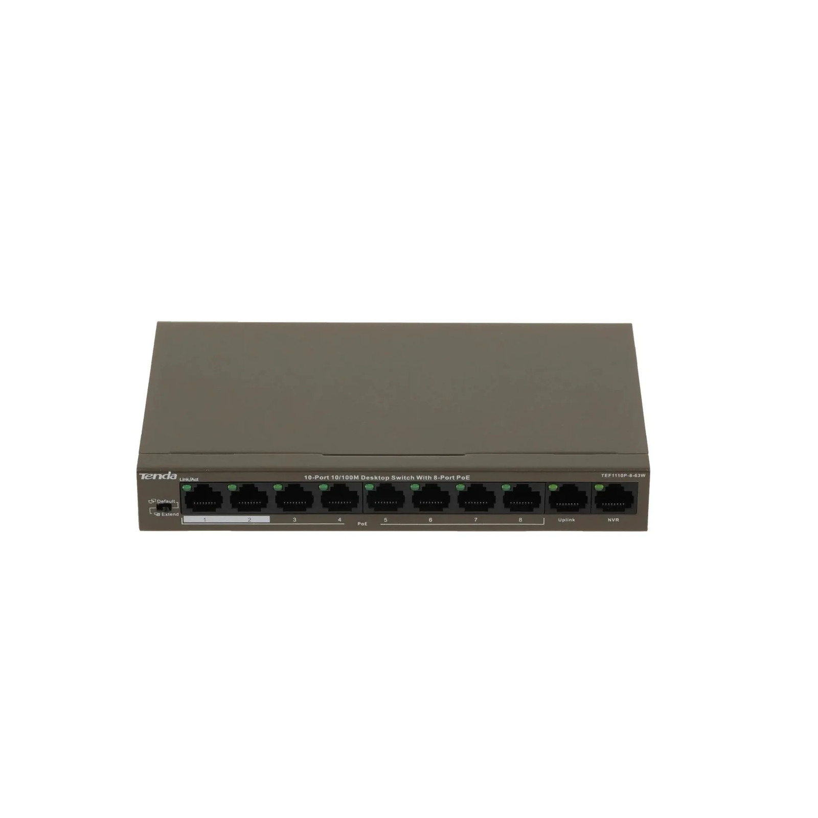 Tenda TEF1110P-8-63W Switch PoE 8 Ports Ethernet 10/100 Mbps avec 2 Ports Uplink