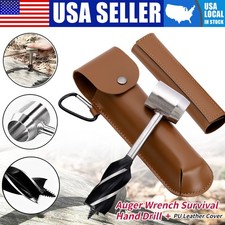 Bushcraft hand auger settlers wrench manual h...