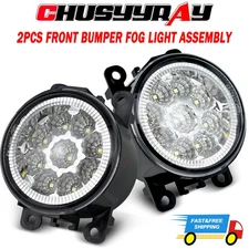 Pair For 2019-2022 Dodge Ram 1500 2500 3500 LED Fog Lights Bumper Lamps with DRL