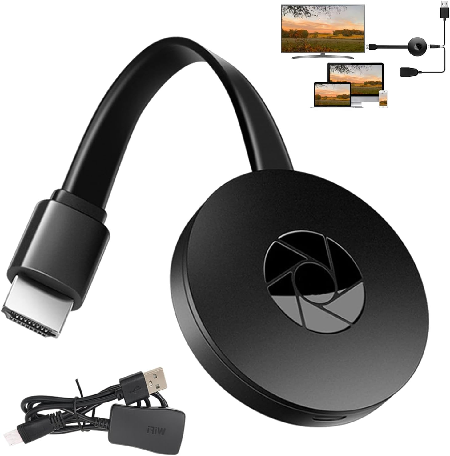 Chromecast, Chromecast Device for TV, Wireless Display Adapter 4K Streaming Dong