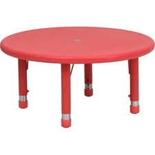 Bowery Hill 33 Round Height Adjustable Plasti...