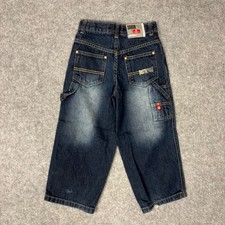 Southpole Boys Carpenter Jeans Dark Wash Denim Y2K Streetwear Size 5/6