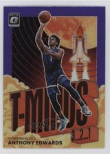 2021-22 Panini Donruss Optic T-Minus 3 2 1 Purple Prizm Anthony Edwards #11 1r8v