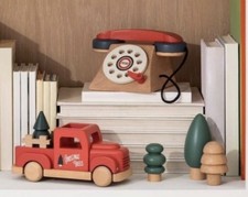 Hearth & Hand Red Christmas Wooden Toy Truck