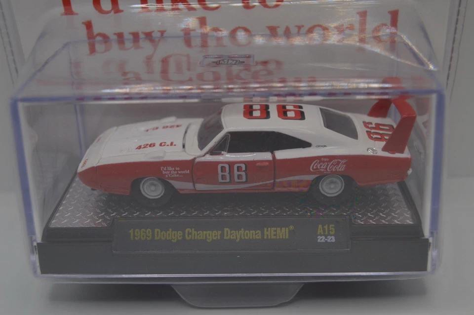 1969 Dodge Charger Daytona HEMI M2 Machines Coca-Cola A15 - Image 2 of 2