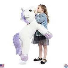 Tezituor 43'' Giant Unicorn Plush Toy - Soft Stuffed Animal, Perfect Gift for