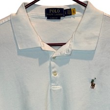 Polo Ralph Lauren Men's White Classic Fit Short Sleeve Cotton Polo Shirt Large