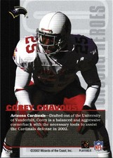 2002 NFL Showdown Corey Chavous NFLPA Awards Banquet Unsung Heroes