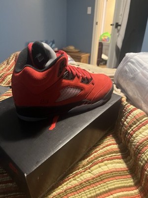 NEVER WORN Air Jordan 5 Retro Raging Bull Red Suede Size 5 NEVER