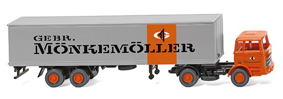 Wiking, Mercedes 1620 4X2 Mit Monkemoller 2-Achs-Halbstarraufbau, 1/87, WIK05...-image