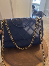 Tory Burch Fleming Convertible Shoulder Bag lambskin with gold chain .