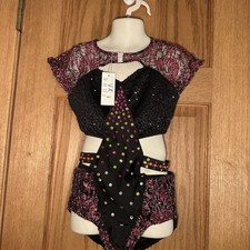 Glamour Costume NWT Rhinestone Embellished Solo Dance Costume MC