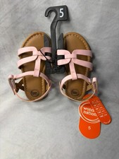 Wonder Nation Baby Girls Size 5 Pink Strappy Sandals New With Tags