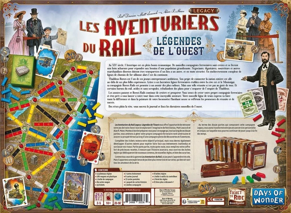 Les Aventuriers du Rail Legacy - Légendes de l'Ouest - Days of Wonder - Photo 4/4