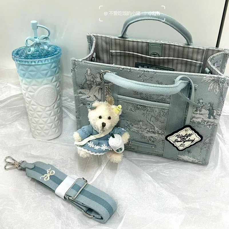 ★人気★ Starbucks French Summer Picnic Tote Bag New Starbucks Korea 2024 French Summer Picnic Tote Bag