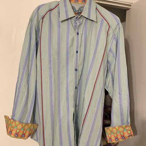 Front Striped Dress Shirt Cuffs 