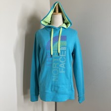 The North Face Women's Blue Graphic Hooded Pullover Sweatshirt - Size Small