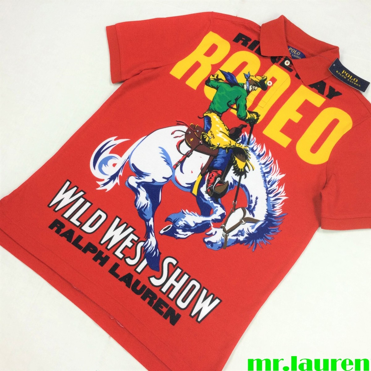 Polo Ralph Lauren Men VTG Classic Fit Wild West Cowboy Graphic