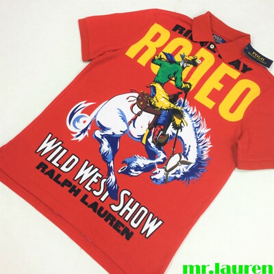 Polo Ralph Lauren Men VTG Classic Fit Wild West Cowboy Graphic