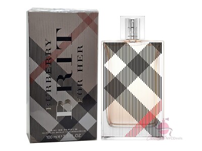 BURBERRY BRIT for HER by Burberry 3.3 oz / 100 oz EDP Perfume   * AUTHENTIC *