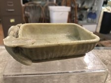 Vintage Asian Soap Stone Dish Boho Bohemian Organic Hand Carved  Bowl